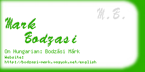 mark bodzasi business card